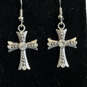 Rhinestone Cross Earrings