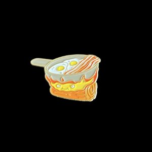 Calcifer Eggs & Bacon Pin