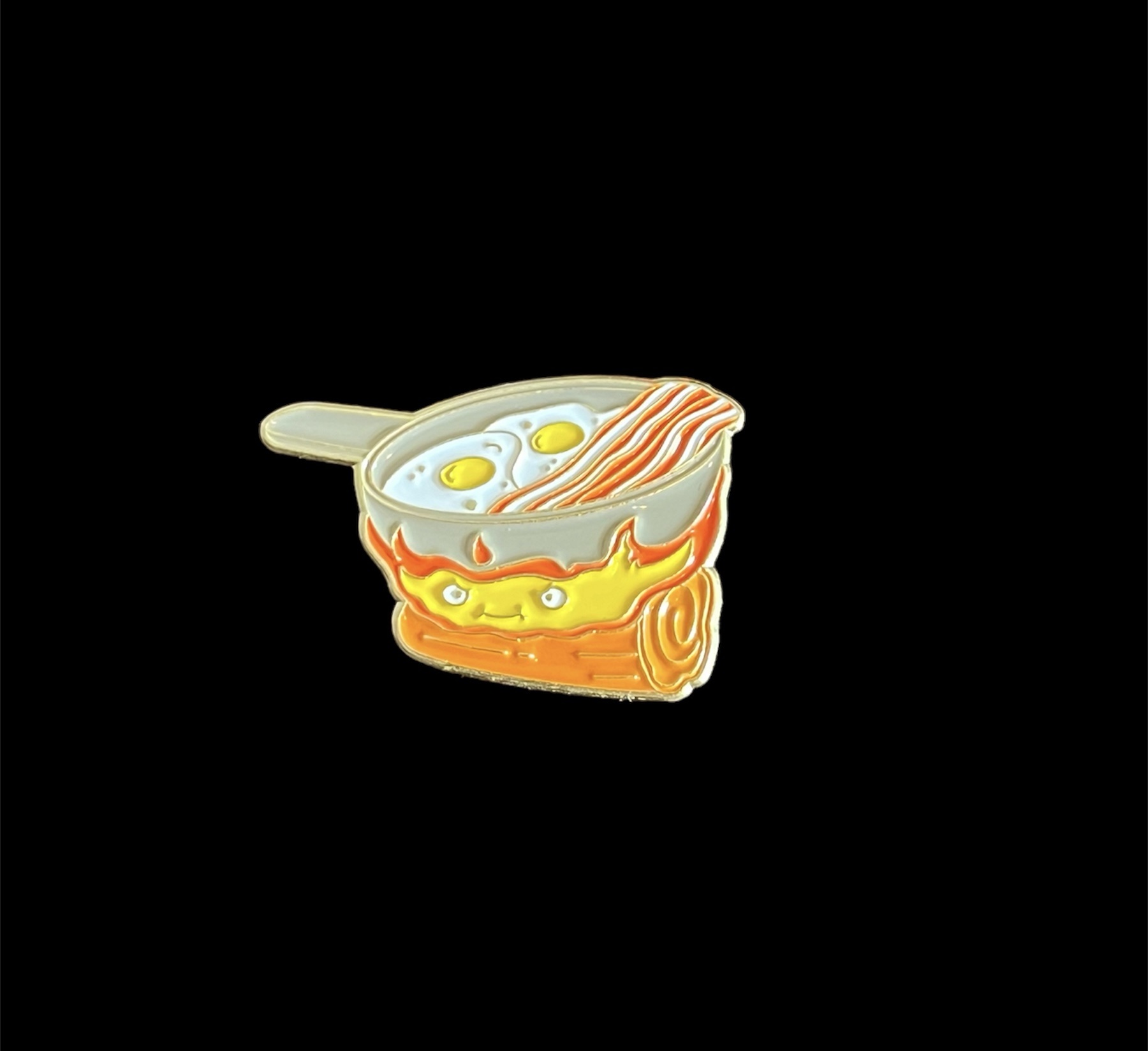 Calcifer Eggs & Bacon Pin