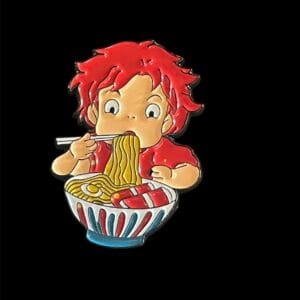 Ponyo Eating Noodles Pin