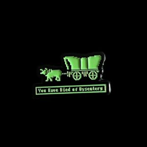 Oregon Trail You Have Died of Dysentery Pin