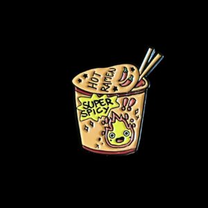 Spicy Calcifer Ramen Noodle Pin