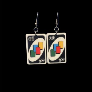 Uno +4 Card Earrings