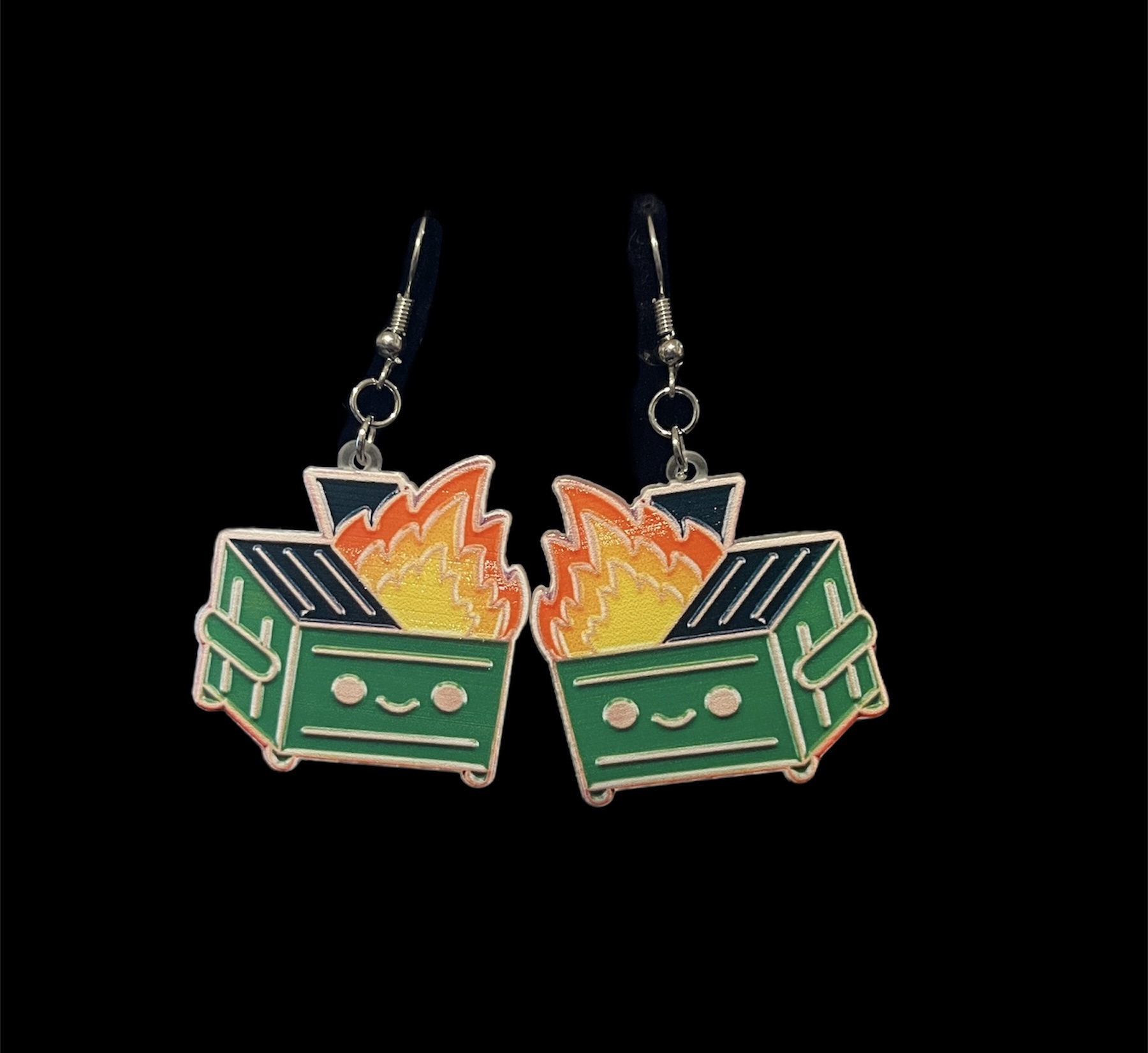 Dumpster Fire Earrings