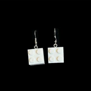 White Lego Earrings