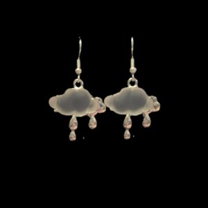 White Rain Cloud Earrings