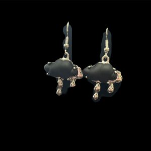 Black Rain Cloud Earrings