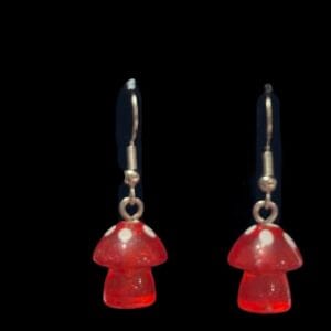 Red Mushroom Earrings