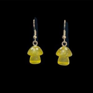Yellow Mushroom Earrings
