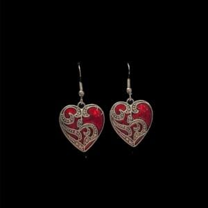 Decorative Heart Earrings