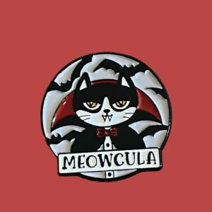 Meowcula Cat Dracula Pin
