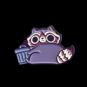 Purple Raccoon Trash Panda Pin