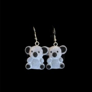 Fuzzy Koala Earrings