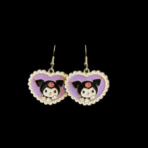 Kuromi Heart Earrings