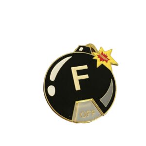 Spinning F Bomb Pin