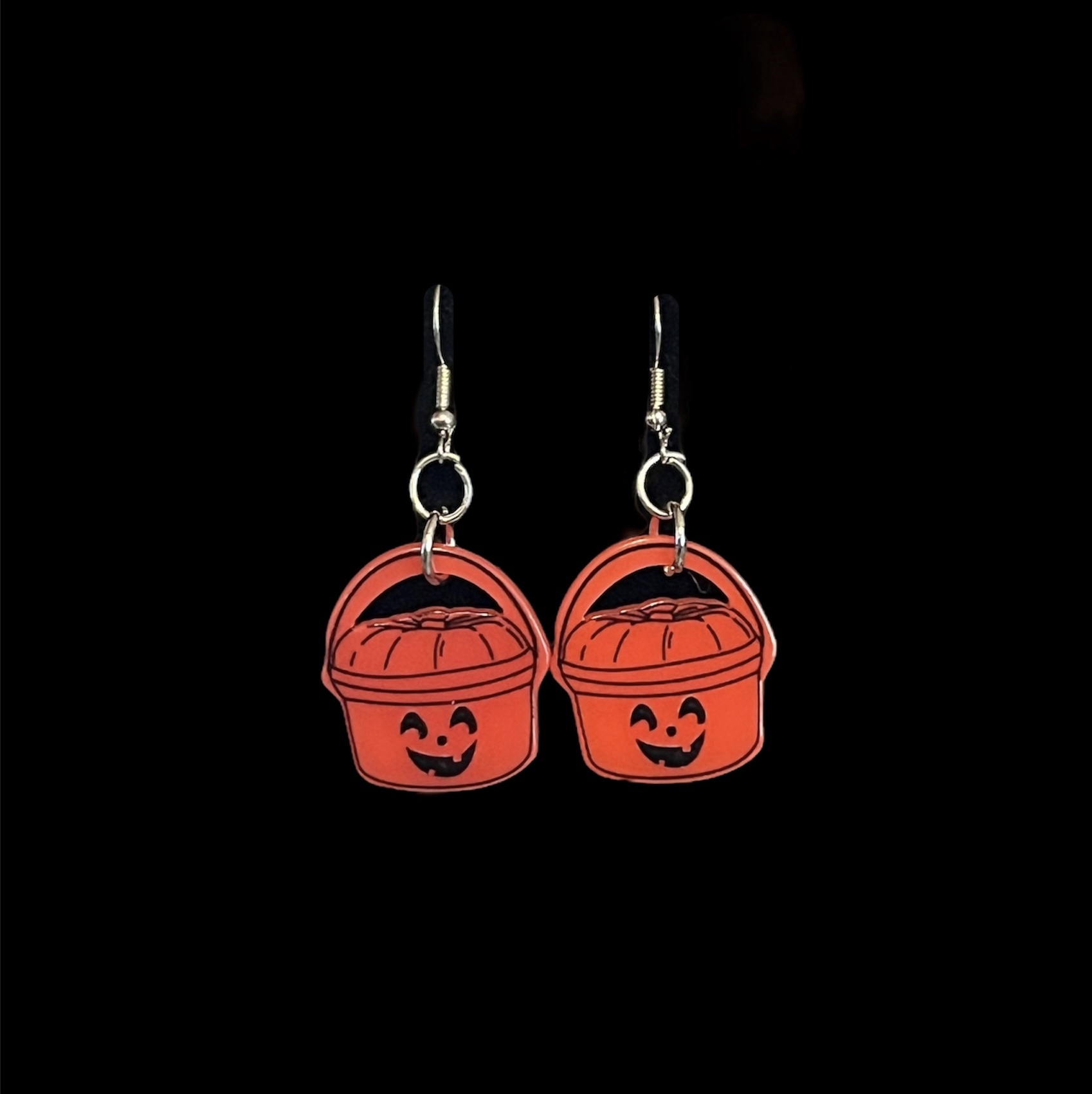 Halloween Retro Happy Meal Style Pumpkin Earrings
