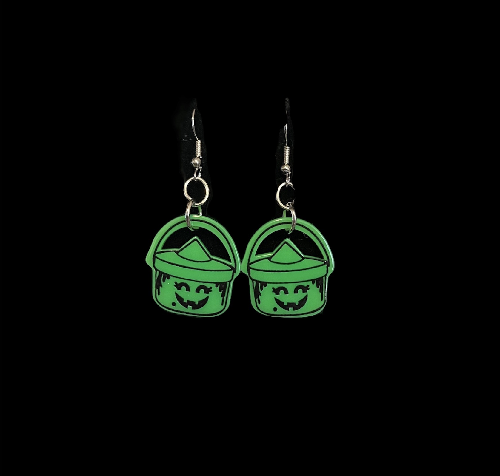 Halloween Retro Happy Meal Style Witch Earrings