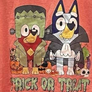 Bluey Trick or Treat Halloween T-Shirt XL Unisex