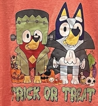 Bluey Trick or Treat Halloween T-Shirt XL Unisex