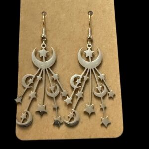 Dangly Moon & Star Earrings