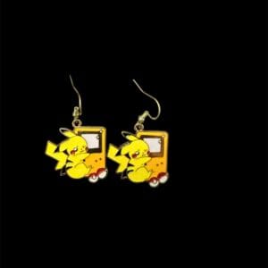 Pikachu on Gameboy Pokemon Earrings