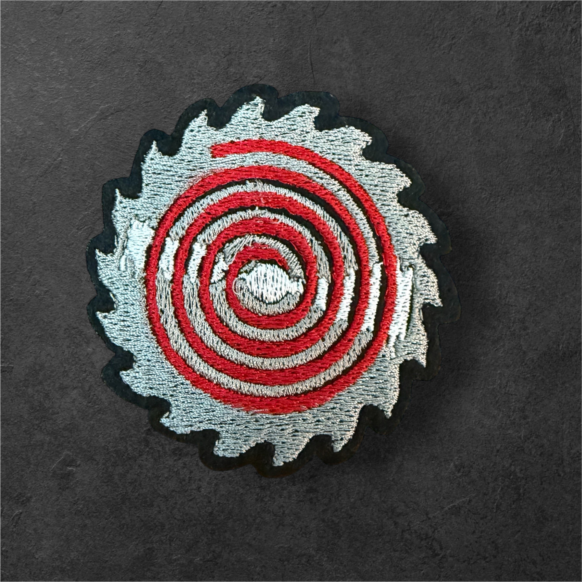 Saw Blade Iron On Embroidered Patch