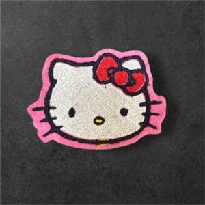 Hello Kitty Iron On Embroidered Patch