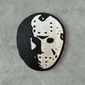 Jason Hockey Mask Iron On Embroidered Patch