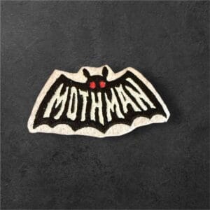 Mothman Iron On Embroidered Patch