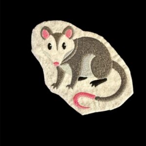 Possum Iron On Embroidered Patch