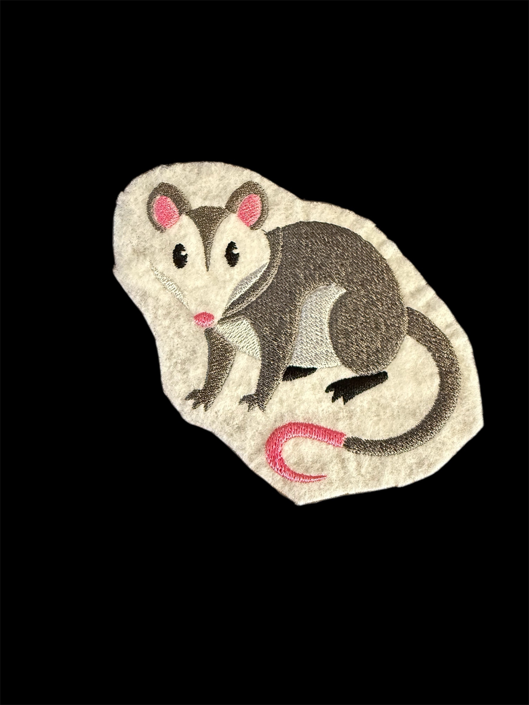 Possum Iron On Embroidered Patch