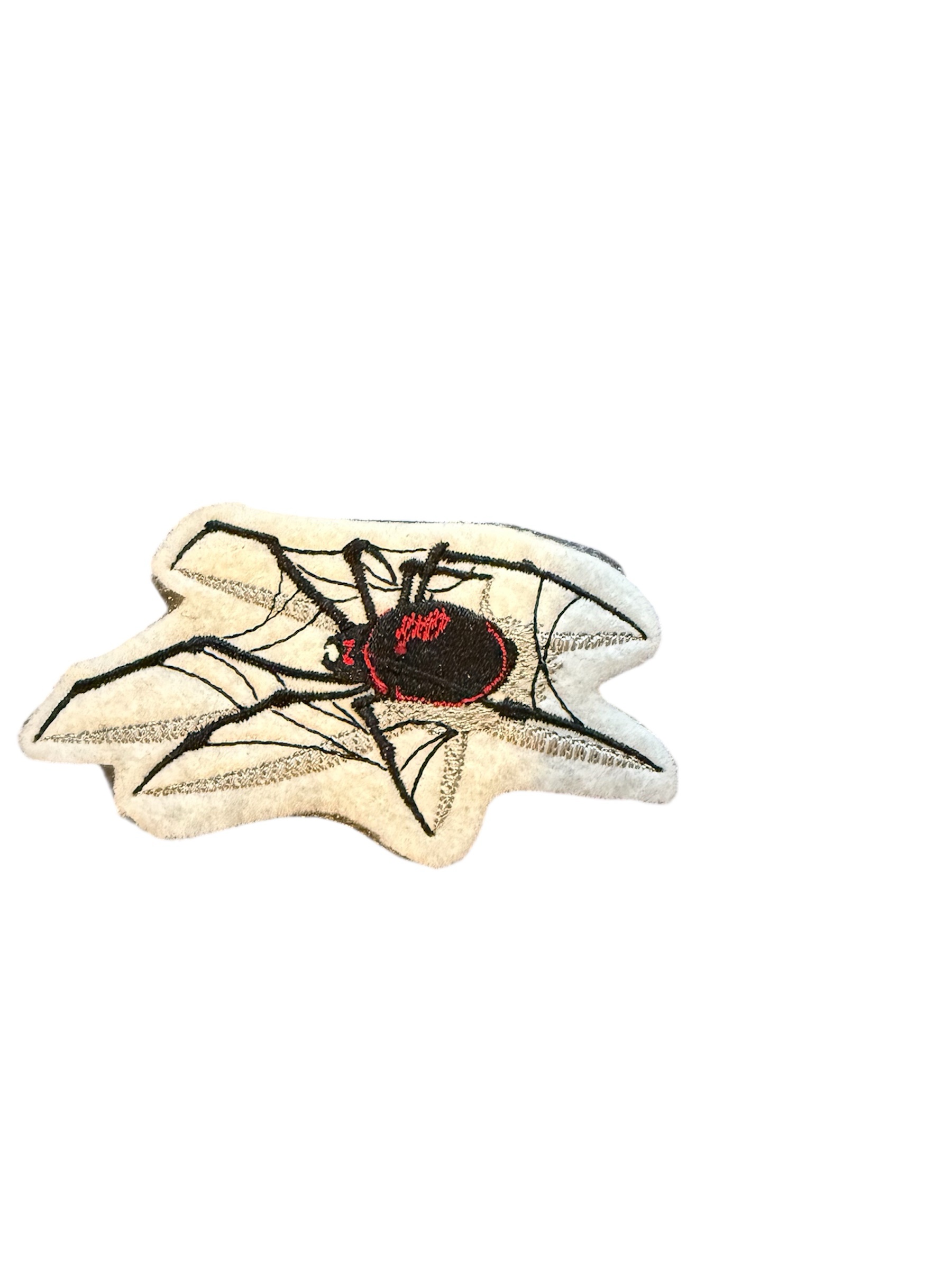 Black Widow Spider Iron On Embroidered Patch