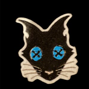 Coraline Cat Iron On Embroidered Patch