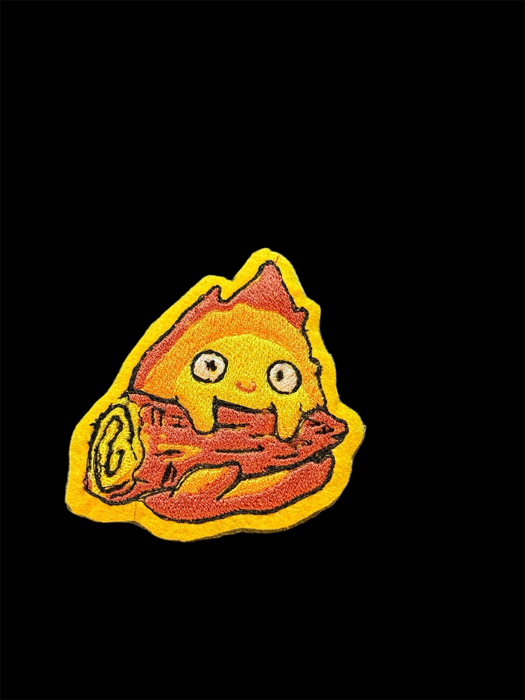 Calcifer Embroidered Iron On Patch